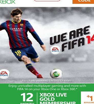 Microsoft Xbox LIVE 12 1 Month Gold Membership: FIFA Branded [Online Game Code]